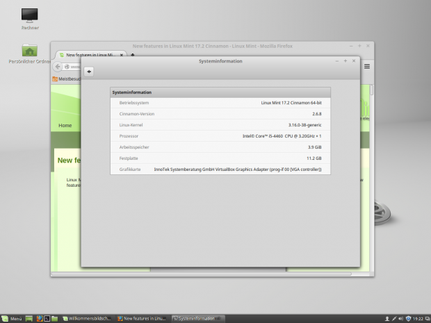 Verwendet wird der Linux-Kernel 3.16, der auch in Ubuntu 14.04 zum Einsatz kommt. Beide Linux-Distributionen sollen bis 2019 gepflegt werden. (Screenshot: Golem.de)
